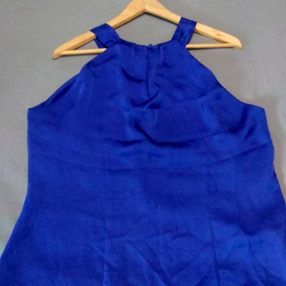 Violet & Claire Blue Sleeveless Blouse